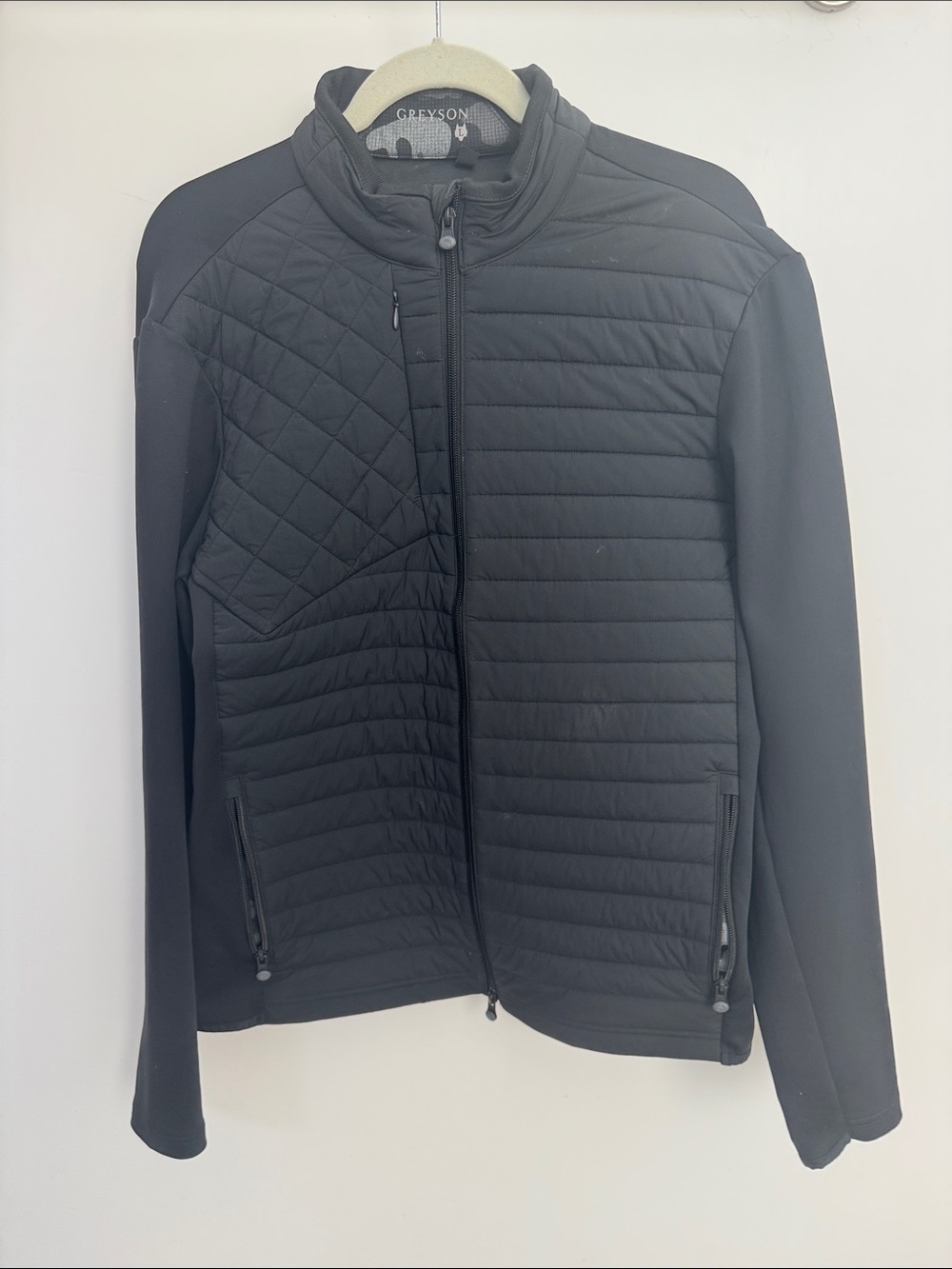 Greyson Black Quilted Hybrid Performance Jacket